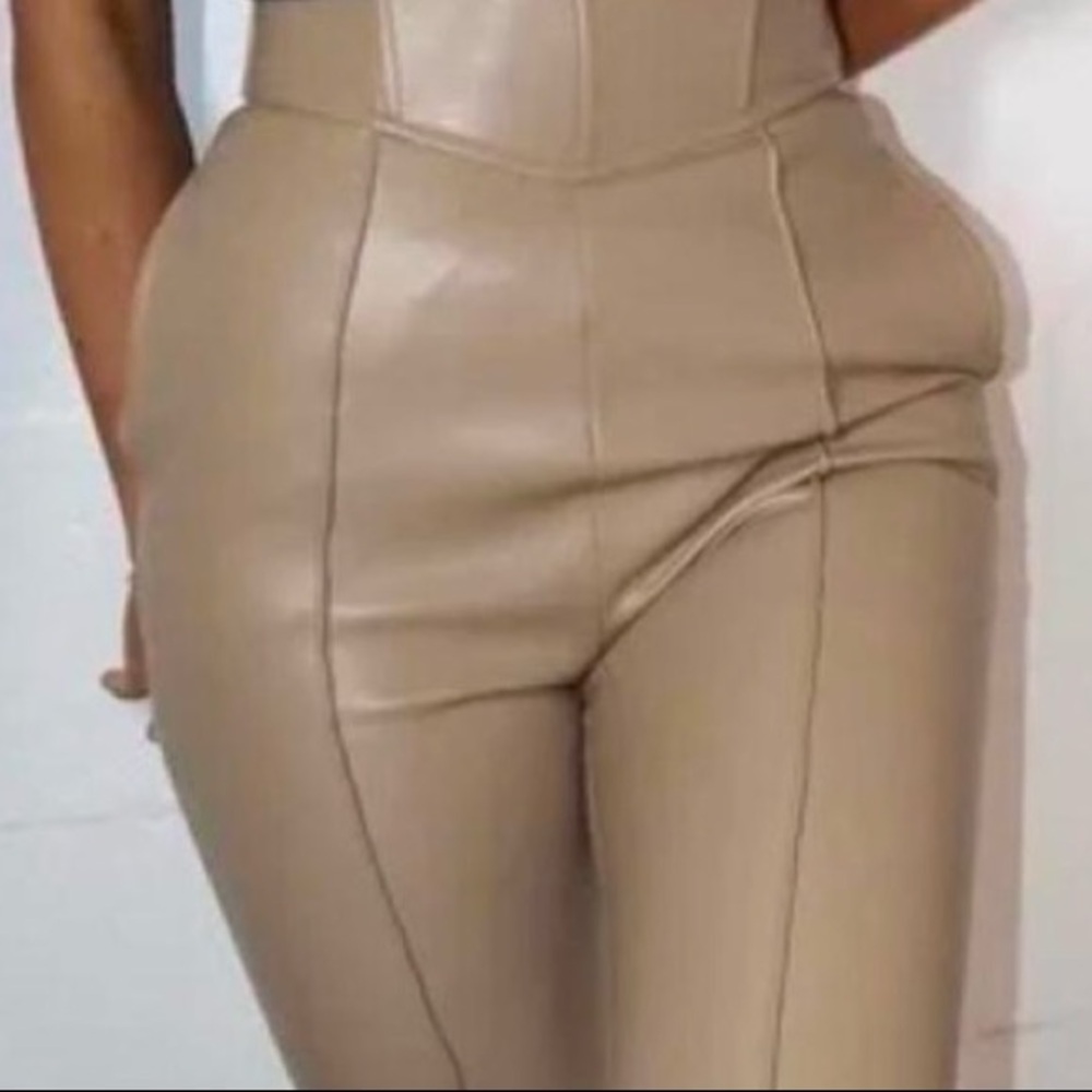 Odd Muse Faux Leather High Waisted Trousers